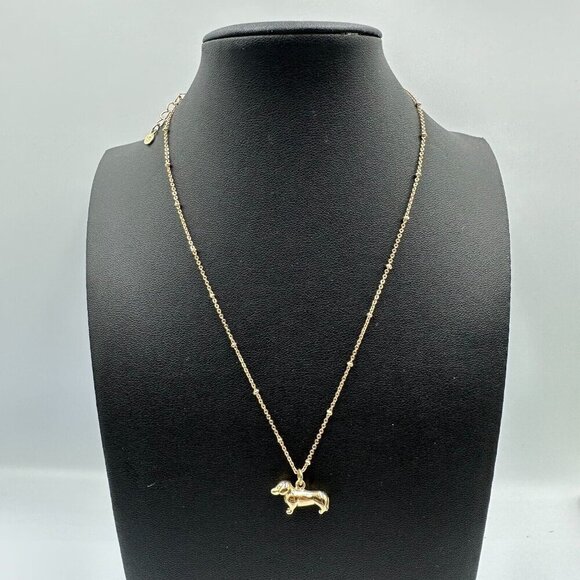 Necklace Lot Gold Tone Pendant Style Thin Chain Link Faux Pearl Puppy Cross - Picture 7 of 16